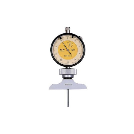 0-4 X 0.001 Dial Interchangeable Rod Depth Gauge With 2.5 Base